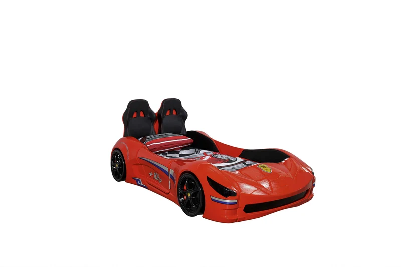 Letto Auto con LED Cabrio Rosso