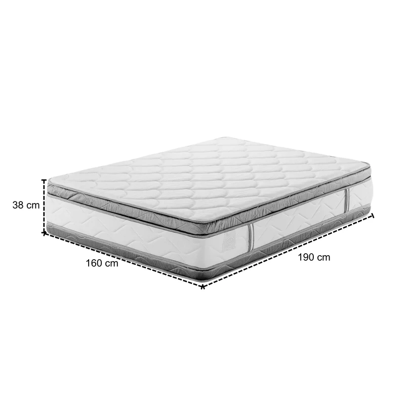 Colchón Queen Renacer Doble Pillow Top (Garantia 9 Años)