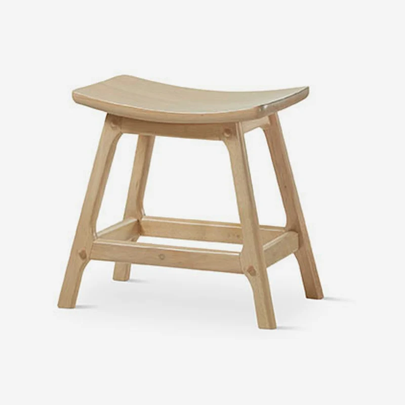 Natural wood stool, 48 cm wide x 45 cm high