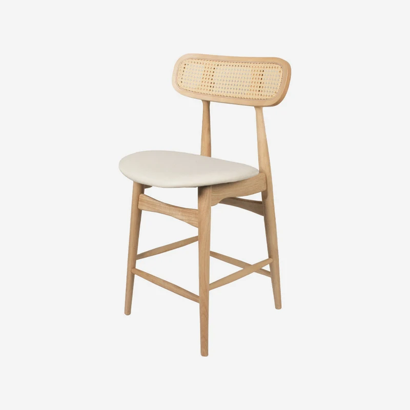 Natural wood stool, 50 cm
