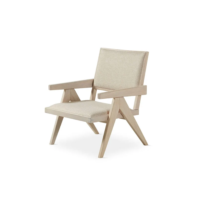 Armchair in white solid wood