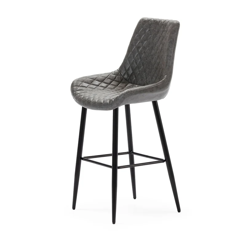 Stool upholstered in faux leather, 102 cm high