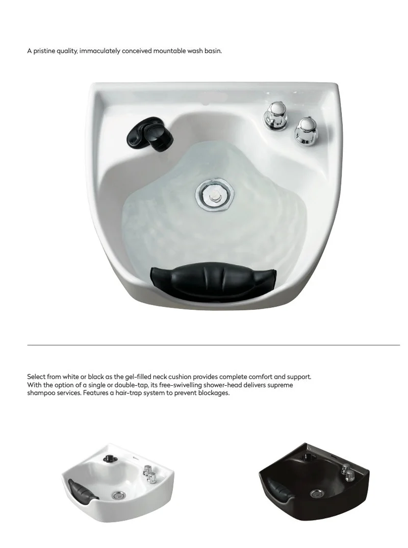 Salondesign24 - Porto Premium Barber Waschbecken- direkte Wandmontage