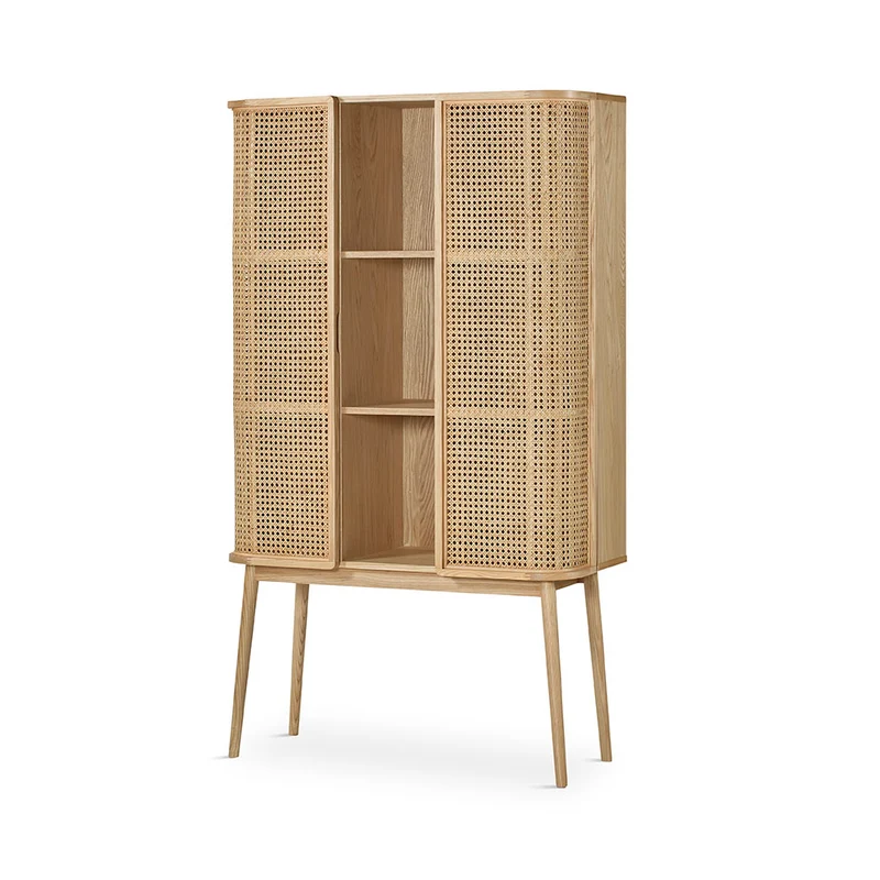 Storage unit in natural solid wood, 90 cm