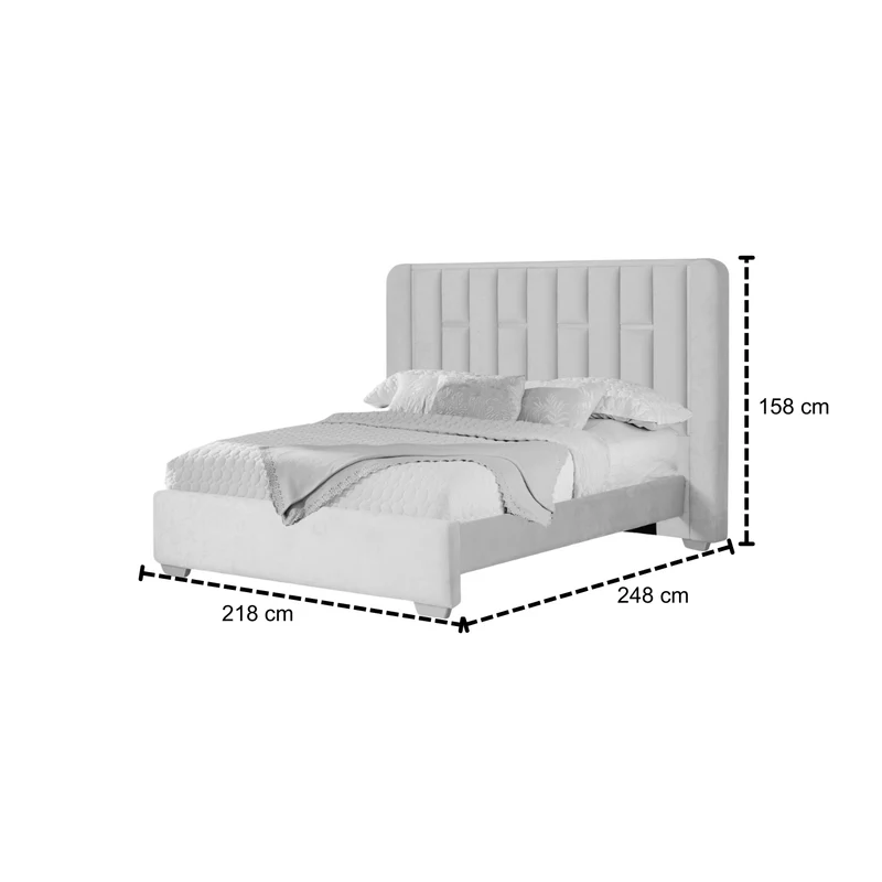 Combo Cama King Sevilla Eurolino Premier Perla, Champaña + Colchón Infinit Pillow Top