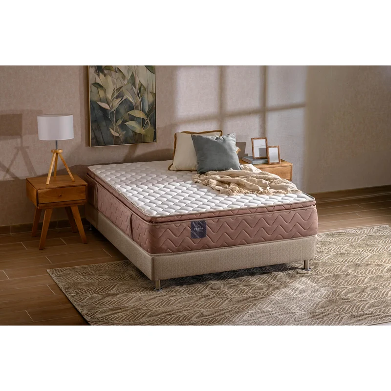 Colchón Doble Broadway Pilow Top Gratis Base cama + almohadas luxury