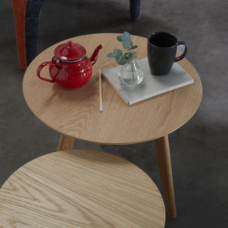 Side table in natural wood
