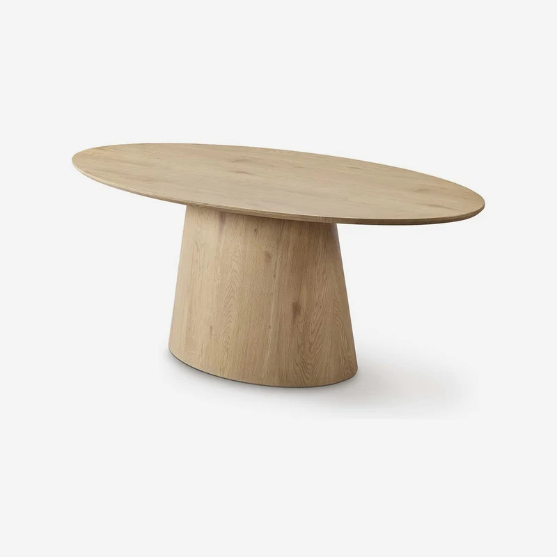 Rectangular side table in natural laminated oak