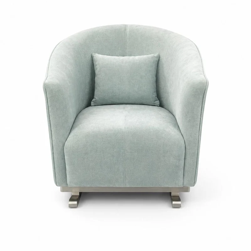 Mecedora Atenea Velvet Prisma Menta, Champaña