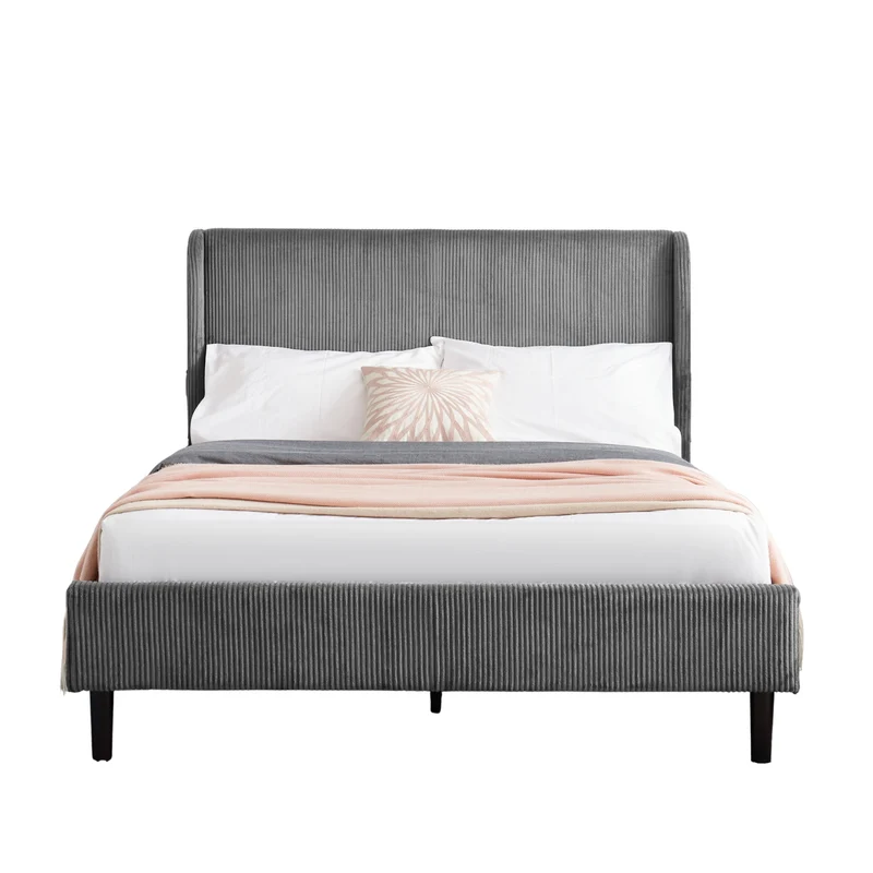 Combo Cama Doble Alicante Taupe + Colchón Valencia Pillow Top