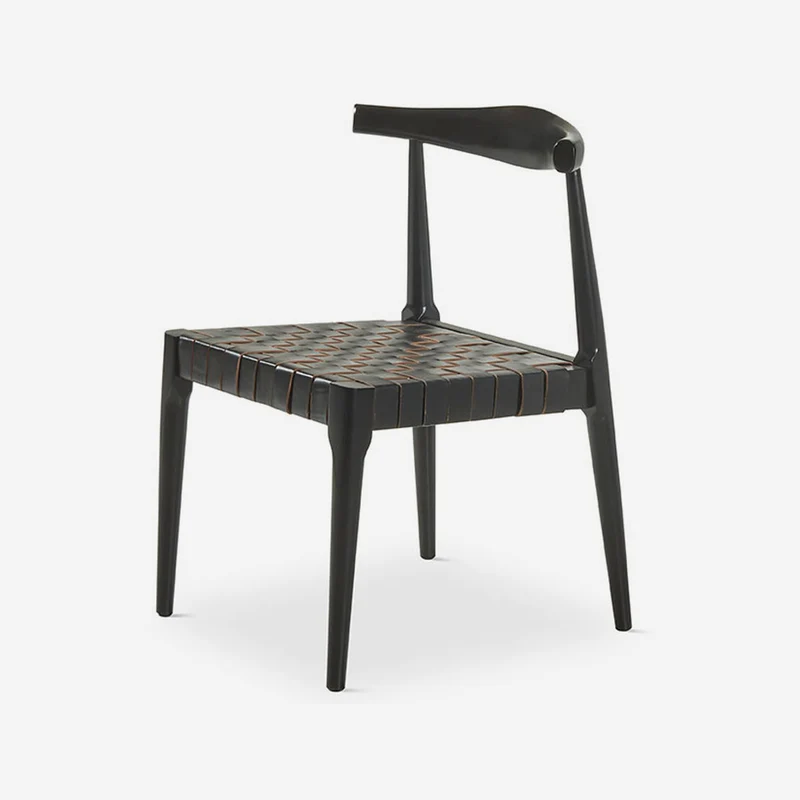 Chair in black wood, 55 cm