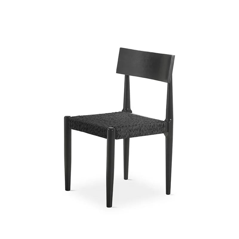 Chair in black wood, 50 cm