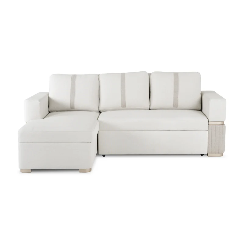 Sala Cama Dior Eurolino Blanco, Champaña Lado Izq 2M Brazo Desmontable