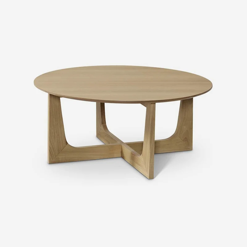Side table in natural oak veneer, 80 cm