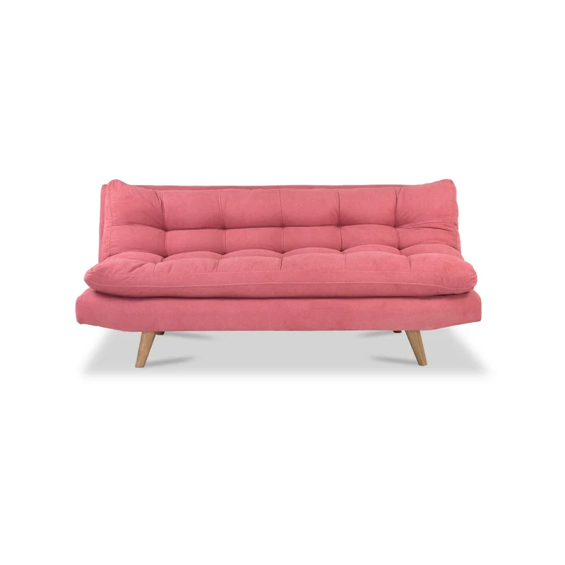Sofá Cama Nix Microfibra Kazan Rosa, Natural
