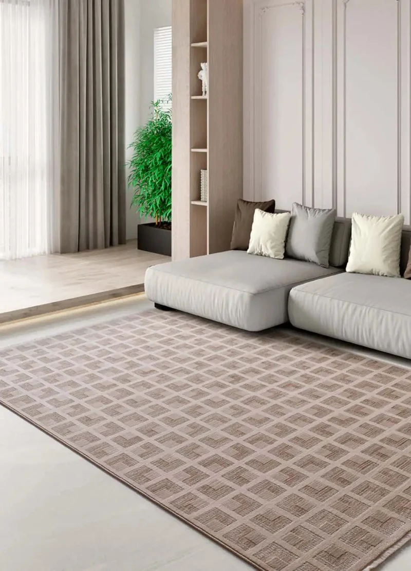 Ona 52094 rug in geometric style, beige