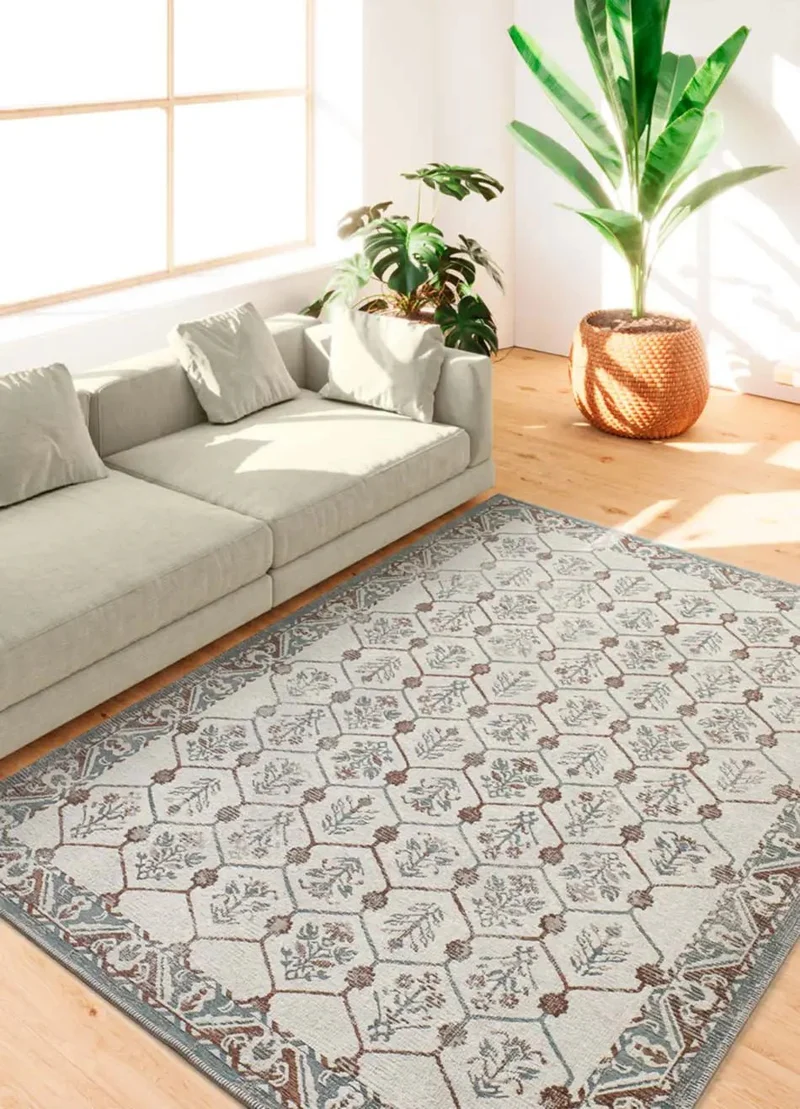 Lua 3108 rug in vintage style, blue