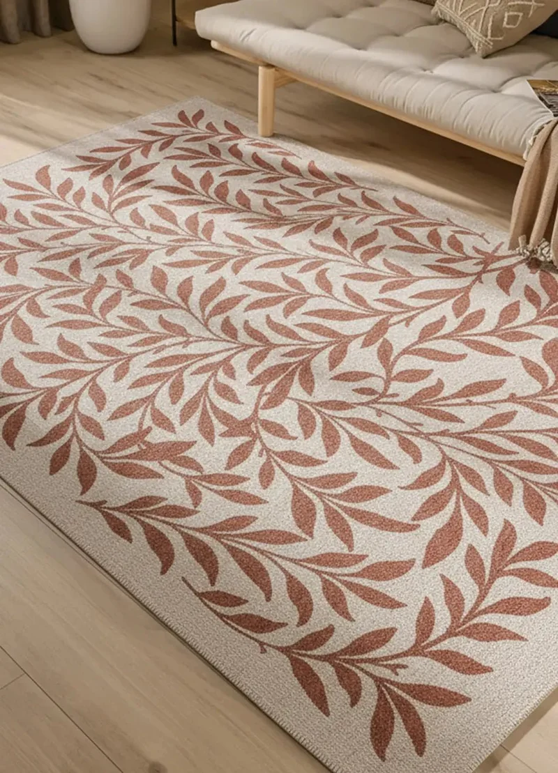 Lua 3103 rug in floral style, rust