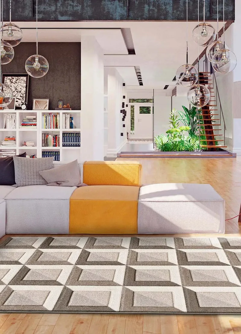 Badet 40504 rug in geometric style, brown