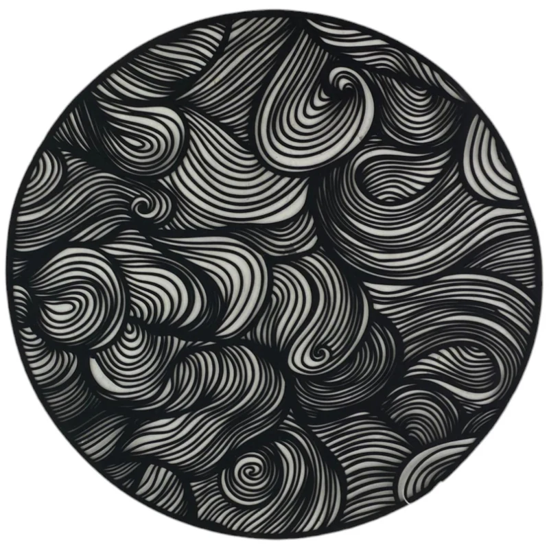 Individual 38X38Cm Negro F241