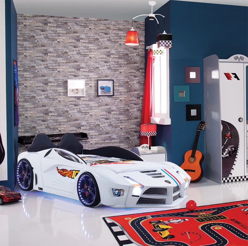 Luxury Full Letto Auto LED 90x190 cm