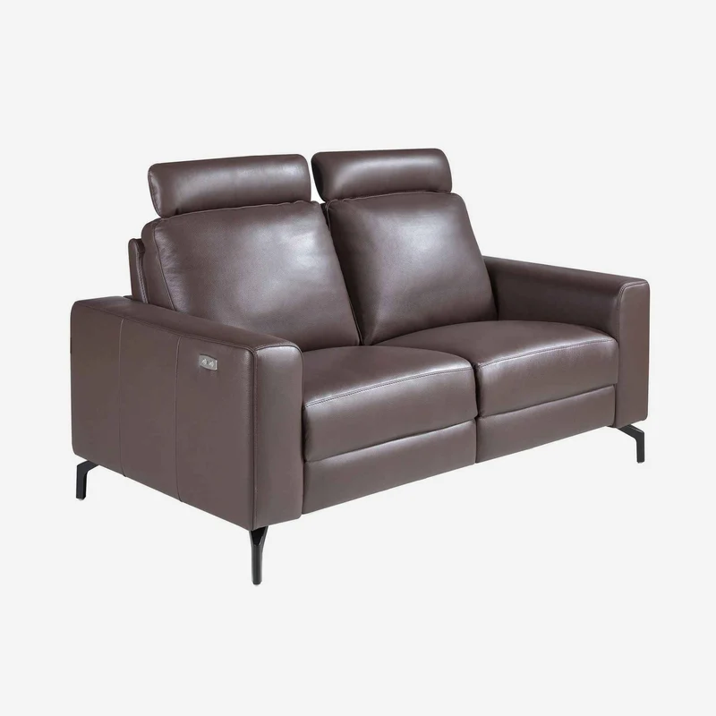 2-seater relax sofa in chocolate brown leather