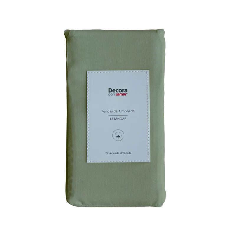 Funda Almohada Verde Lir 49X69 100% Alg