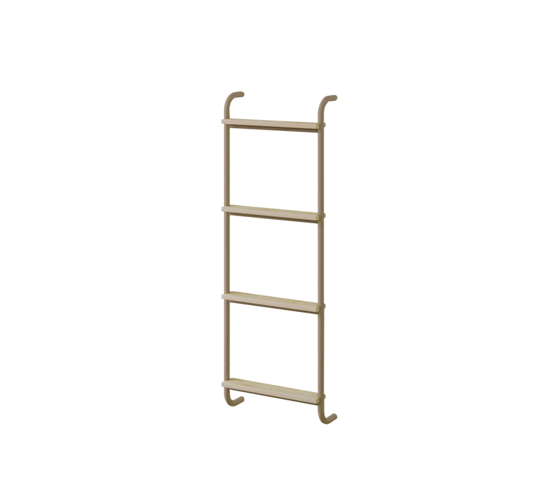 Scala In Metallo Mocha 37,5x105x13 Cm Con Gradini Antiscivolo Per Lettini Versatili