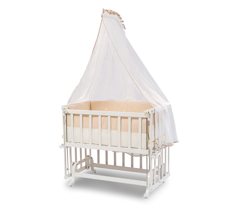 Culla Serenity 50x90 Cm Dondolante Con Ruote, Adatta Da 0 A 6 Mesi