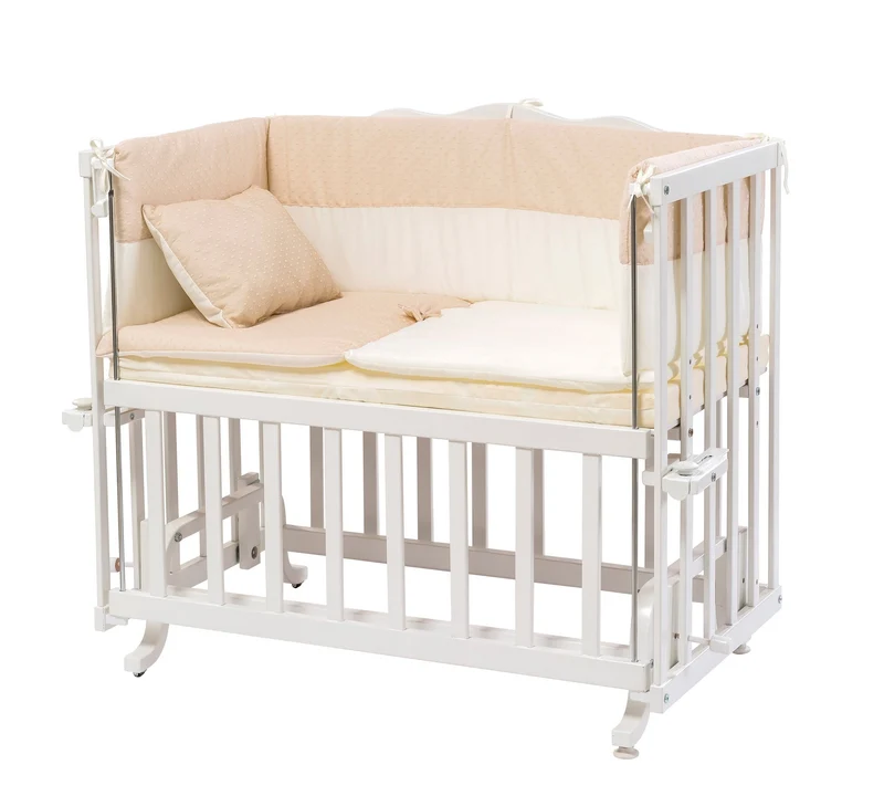 Culla Serenity 50x90 Cm Dondolante Con Ruote, Adatta Da 0 A 6 Mesi