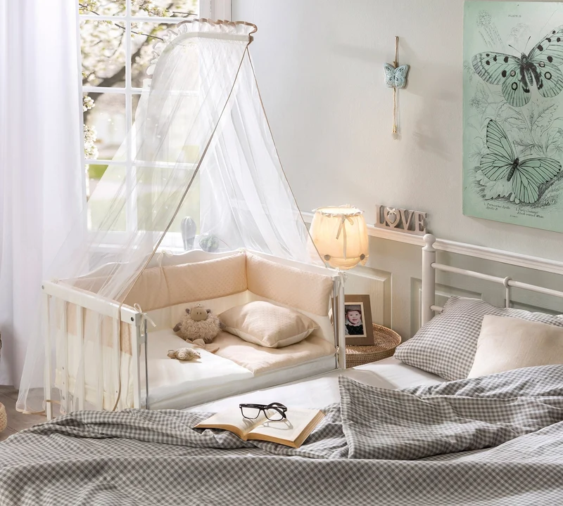 Culla Serenity 50x90 Cm Dondolante Con Ruote, Adatta Da 0 A 6 Mesi