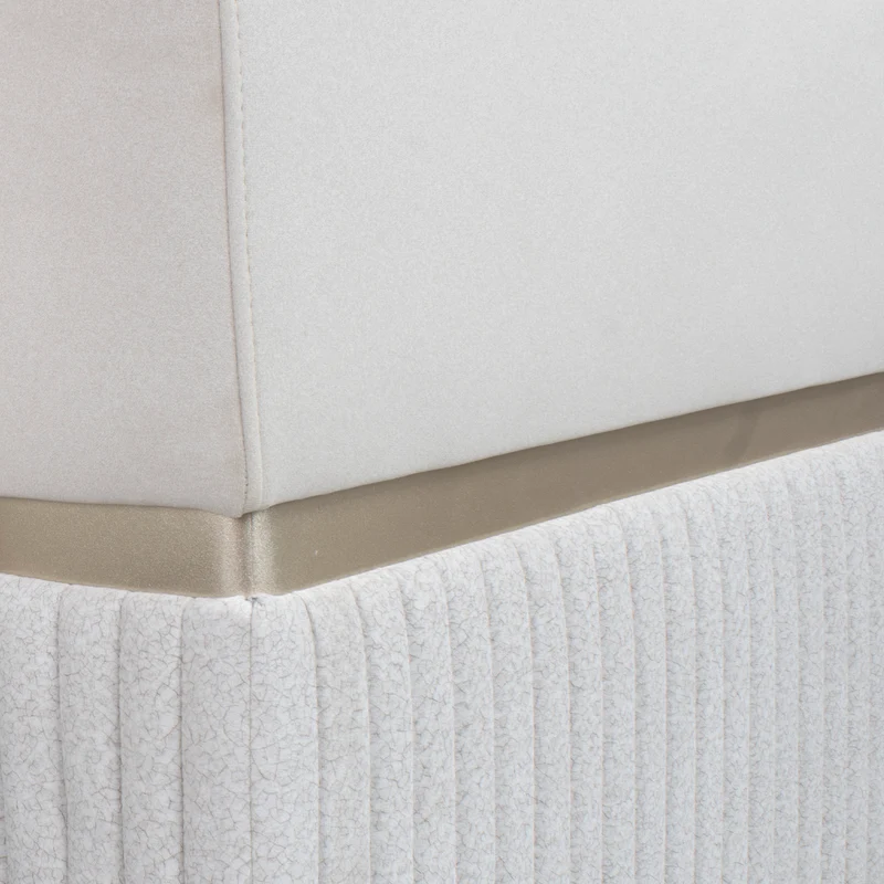 Sofá Cama Dhara Velvet Siena Marfil, Champaña 175 cm Brazo Desmontable