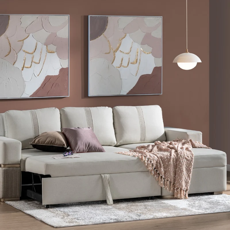 Sala Cama Dior Eurolino Blanco, Champaña Lado Der Brazo Desmontable