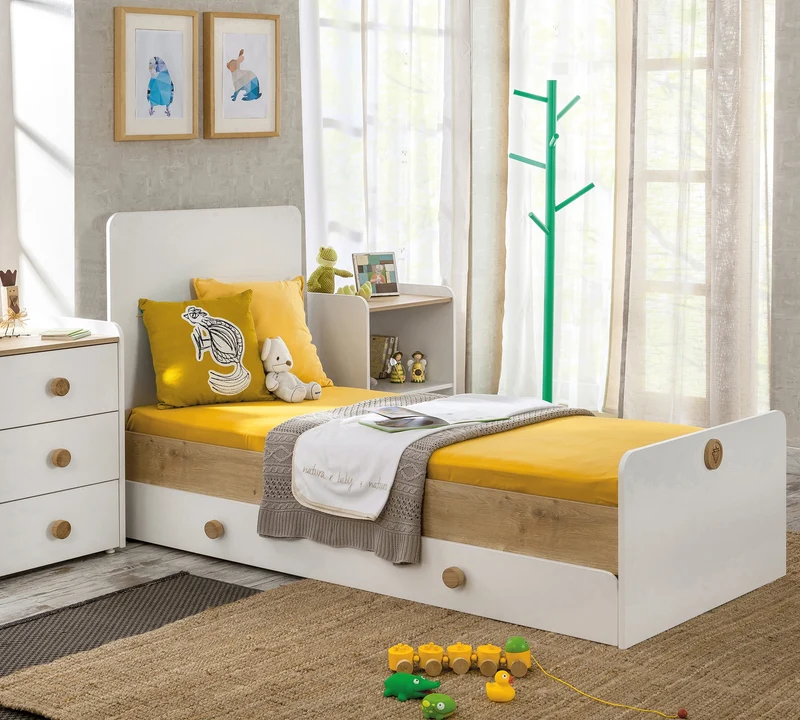 Lettino Trasformabile Baby Natura con Letto Estraibile (Design Evolutivo)