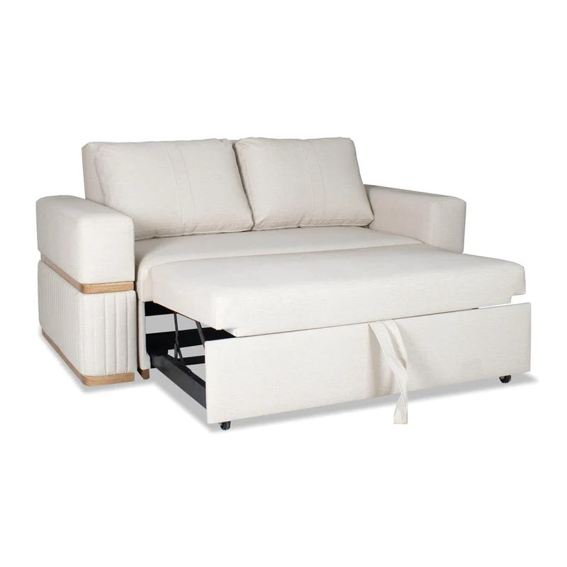 Sofá Cama Dior Eurolino Marbella Marfil, Natural Brazo Desmontable