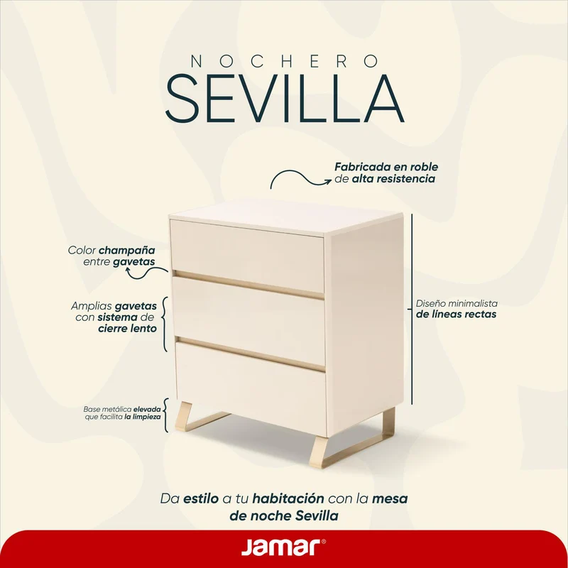 Juego de Alcoba Doble Sevilla Eurolino Perla, Champaña