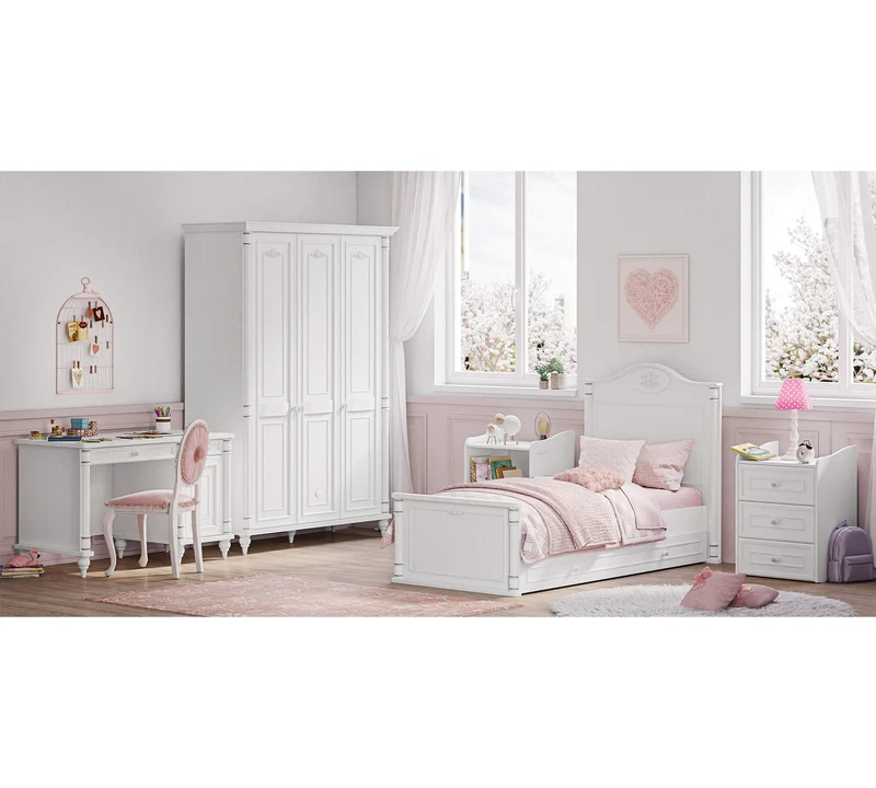 Lettino Trasformabile Bebè 80x180 Cm Con Letto Genitore Baby Romantic