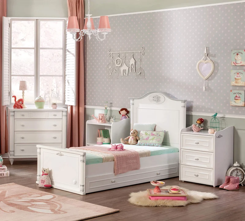 Lettino Trasformabile Bebè 80x180 Cm Con Letto Genitore Baby Romantic