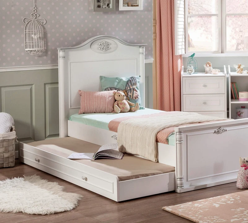 Lettino Trasformabile Bebè 80x180 Cm Con Letto Genitore Baby Romantic