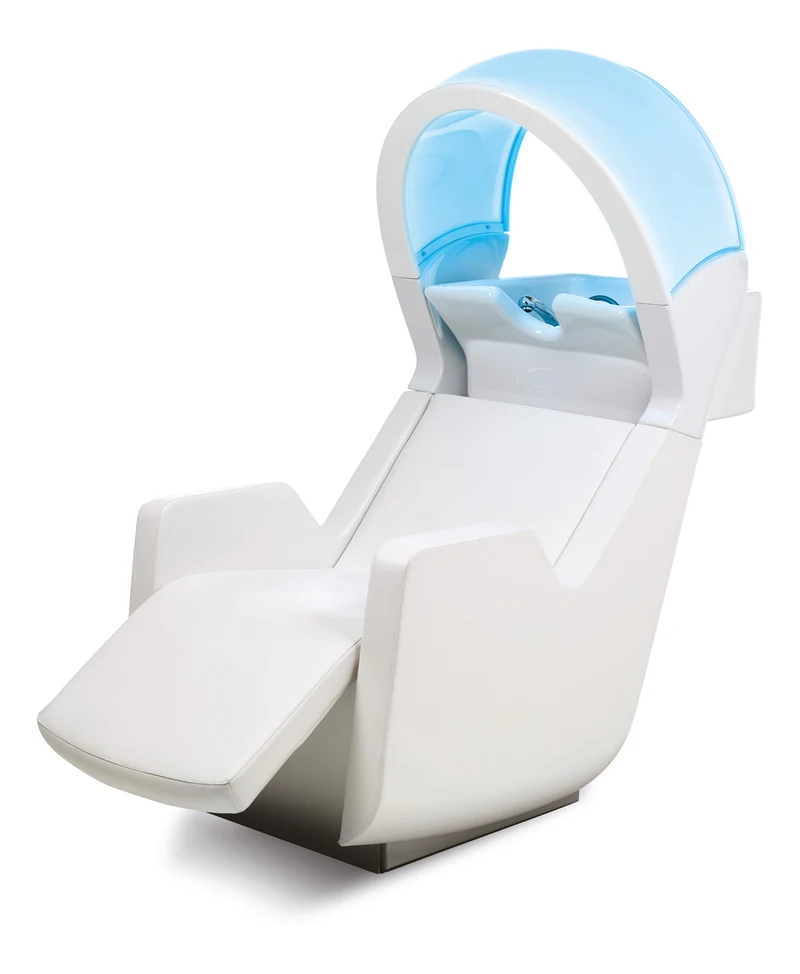 Salondesign Waschsessel mit Farbtherapie - Bezug schwarz