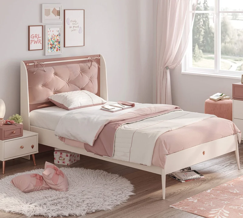 Letto Elegance 120x200 cm Con Testiera Sospesa, Struttura Elegante e Comfort Ottimale