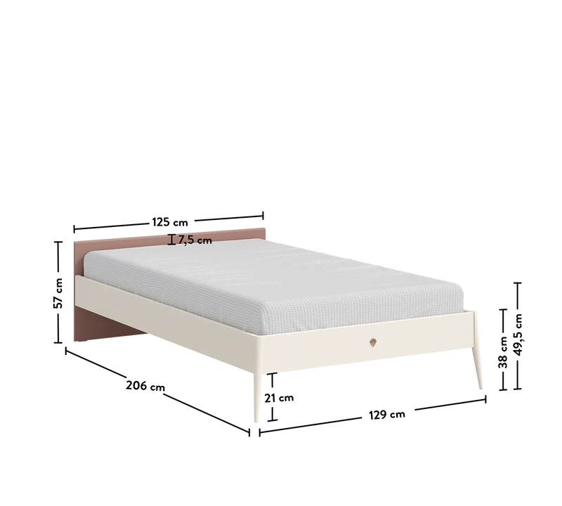 Letto Elegance 120x200 cm Con Testiera Sospesa, Struttura Elegante e Comfort Ottimale