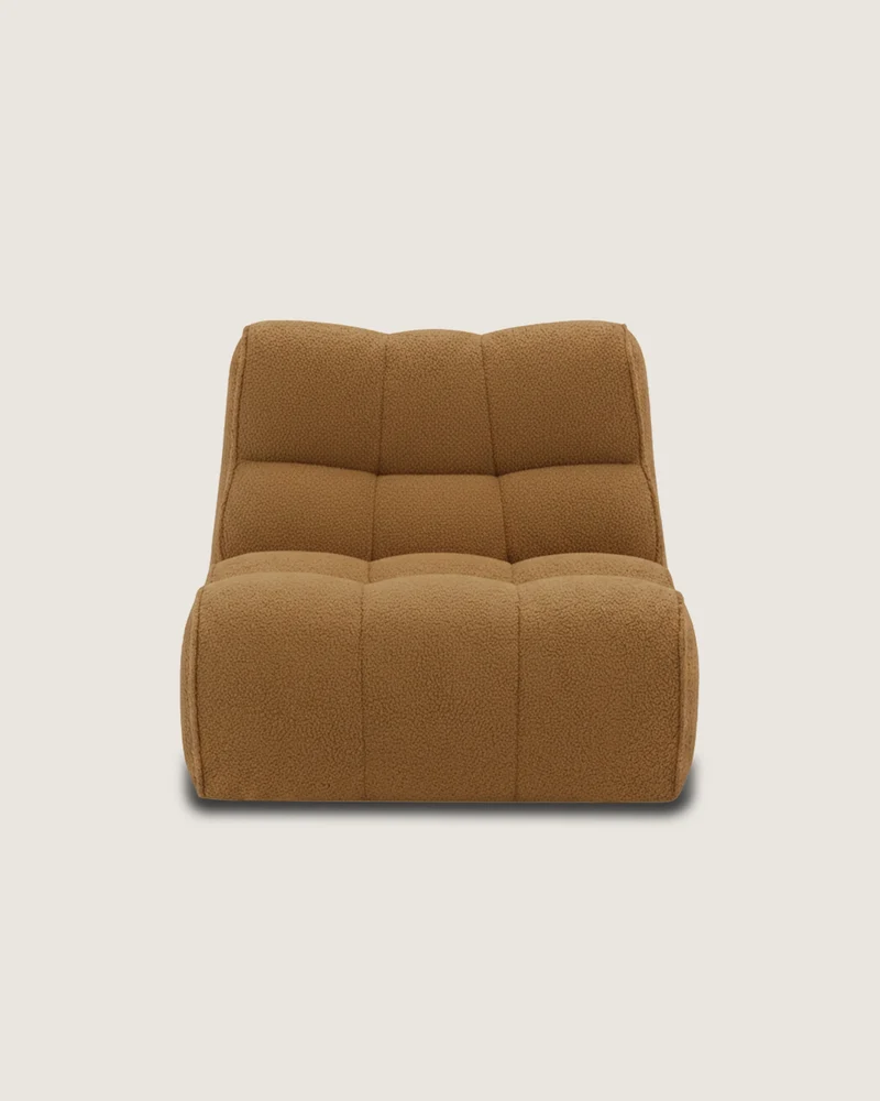 Nude terra cotta fabric armchair (upholstered)