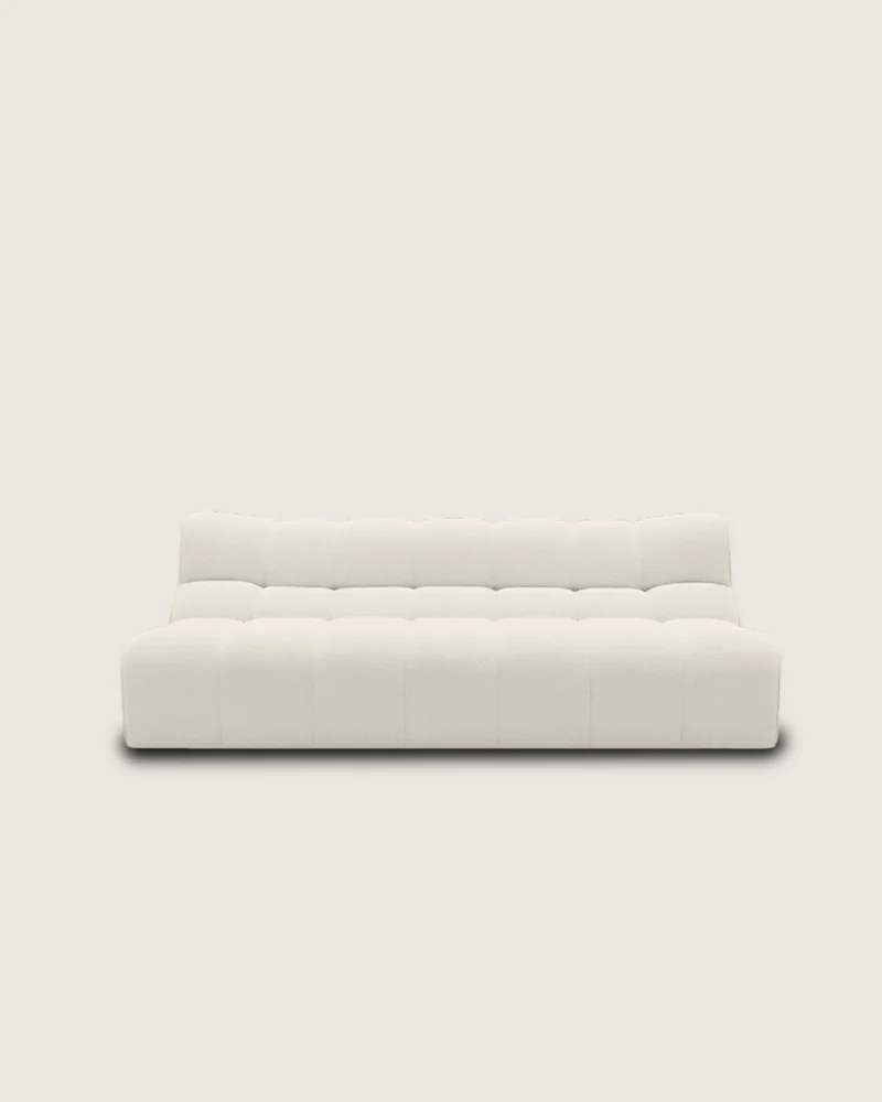 Nude white 3-seater sofa