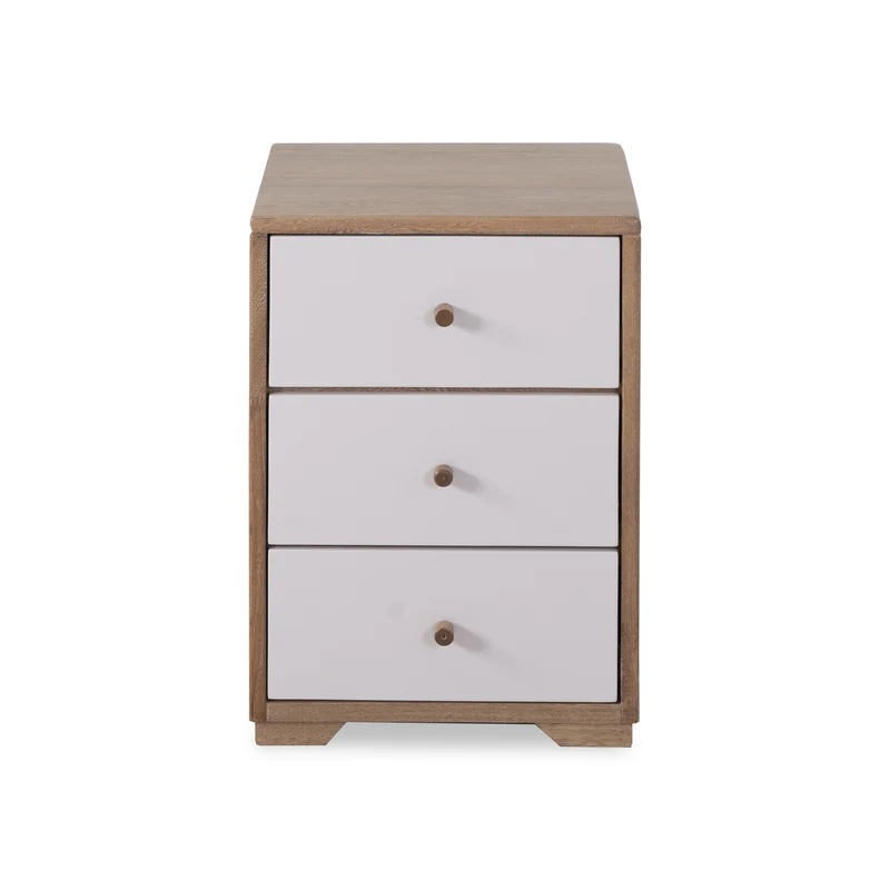 Mesa De Noche Delta Off White, Natural