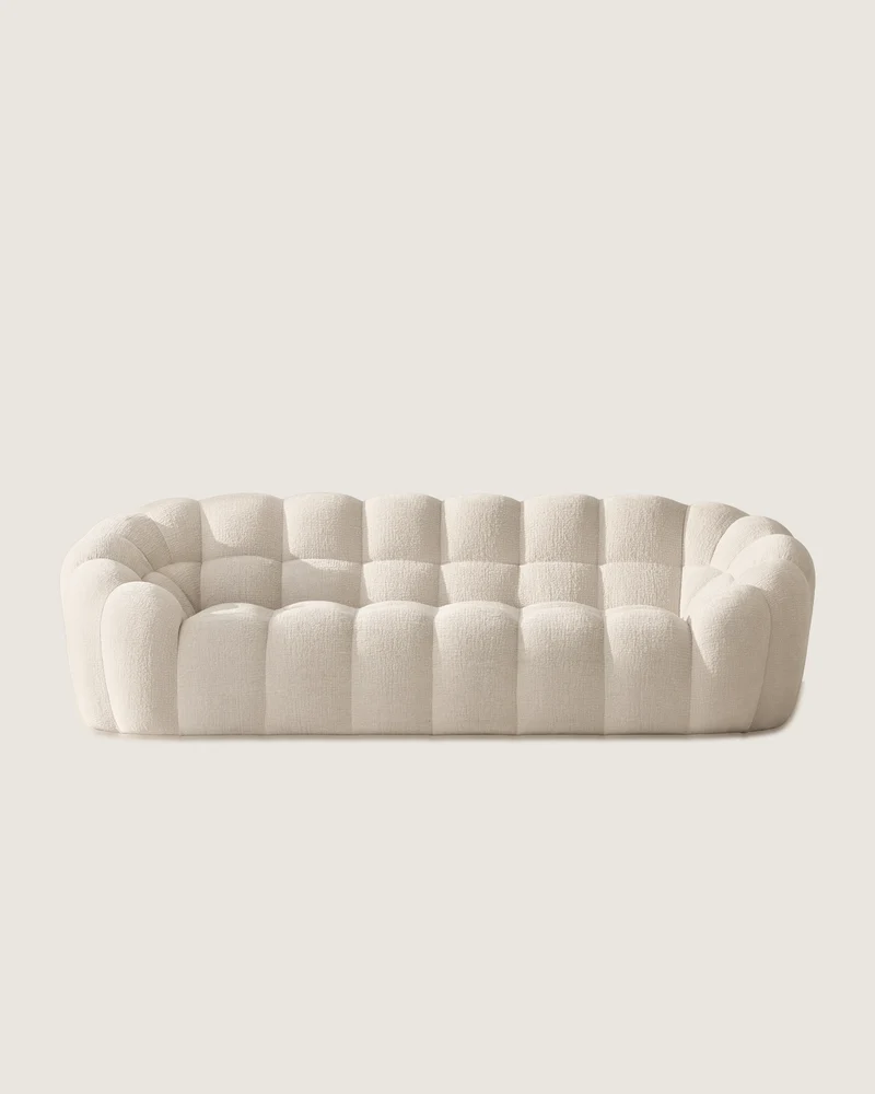 Miami white 4-seater sofa
