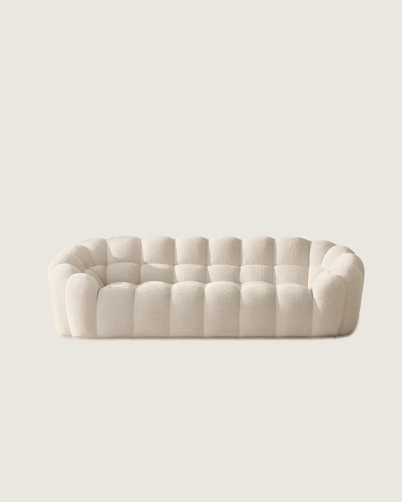 Miami 3-seater white sofa