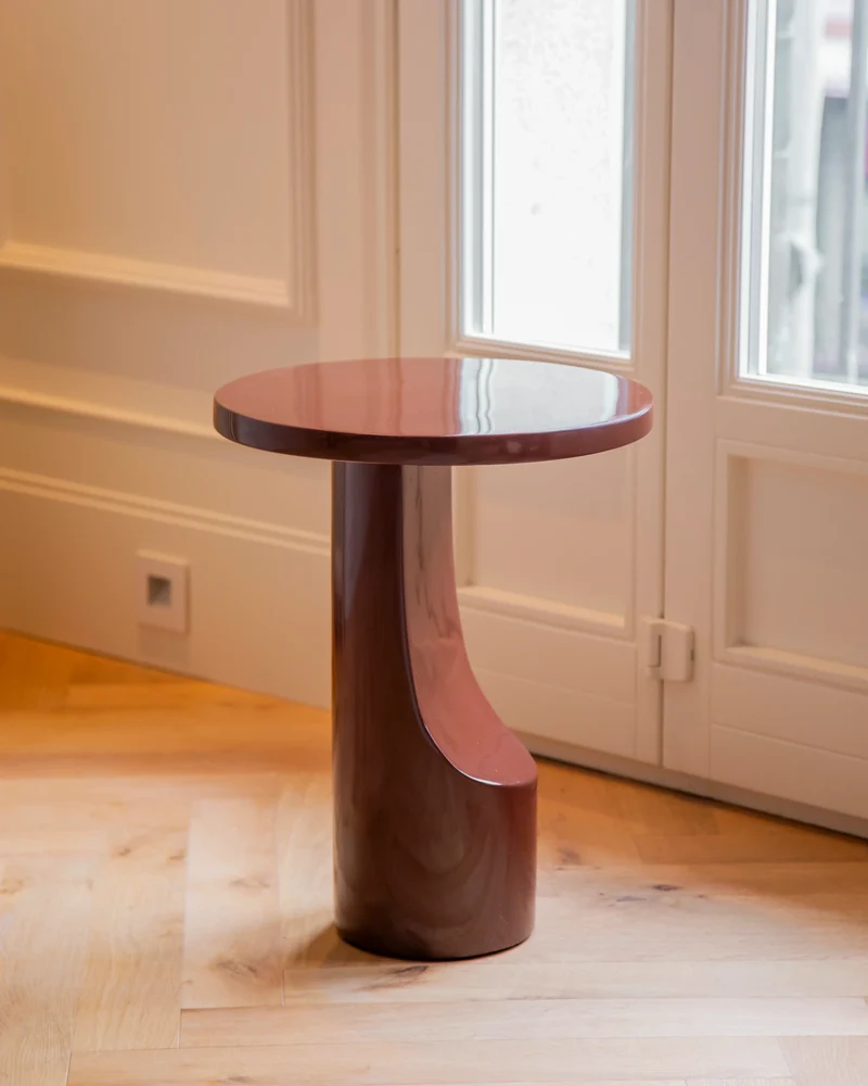 Alia Garnet microcement side table