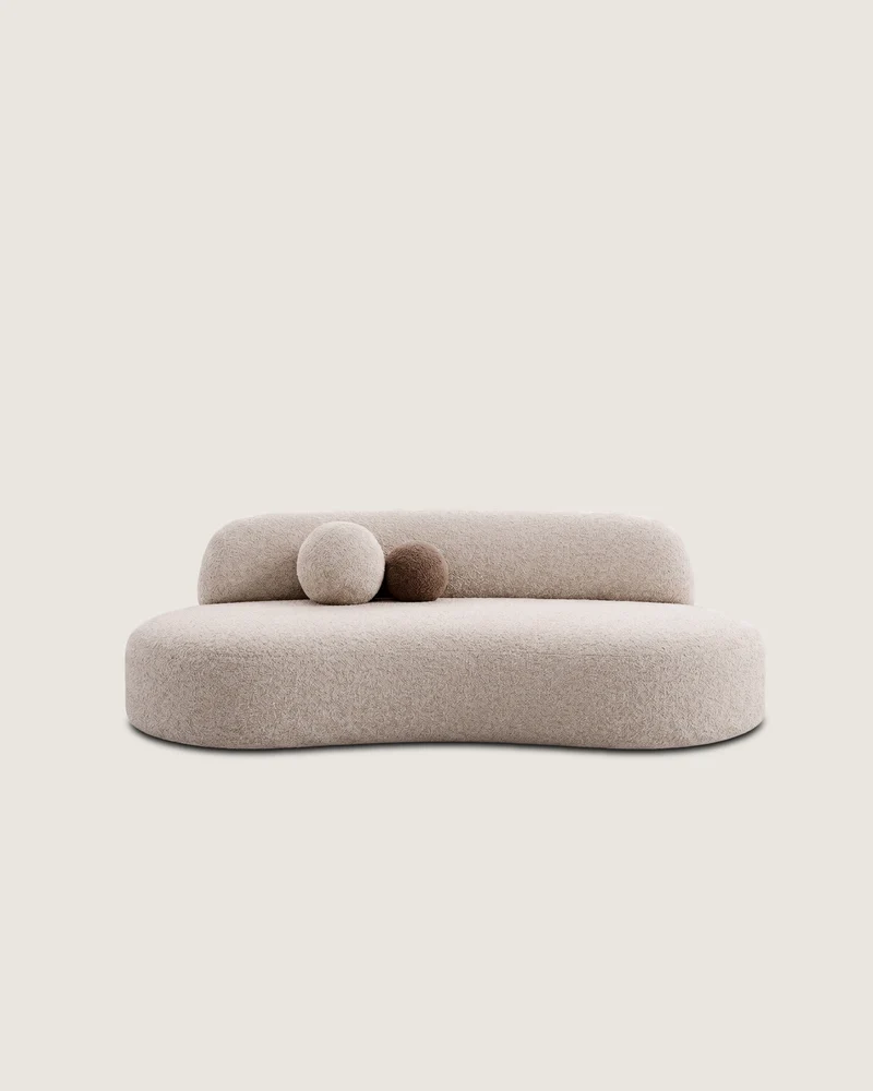 Zante 3-seater curved sofa