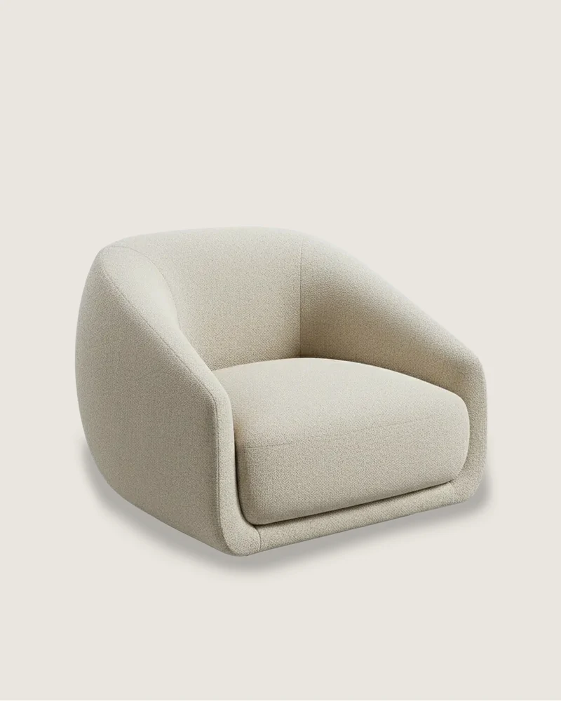 Boss armchair in fabric upholstery